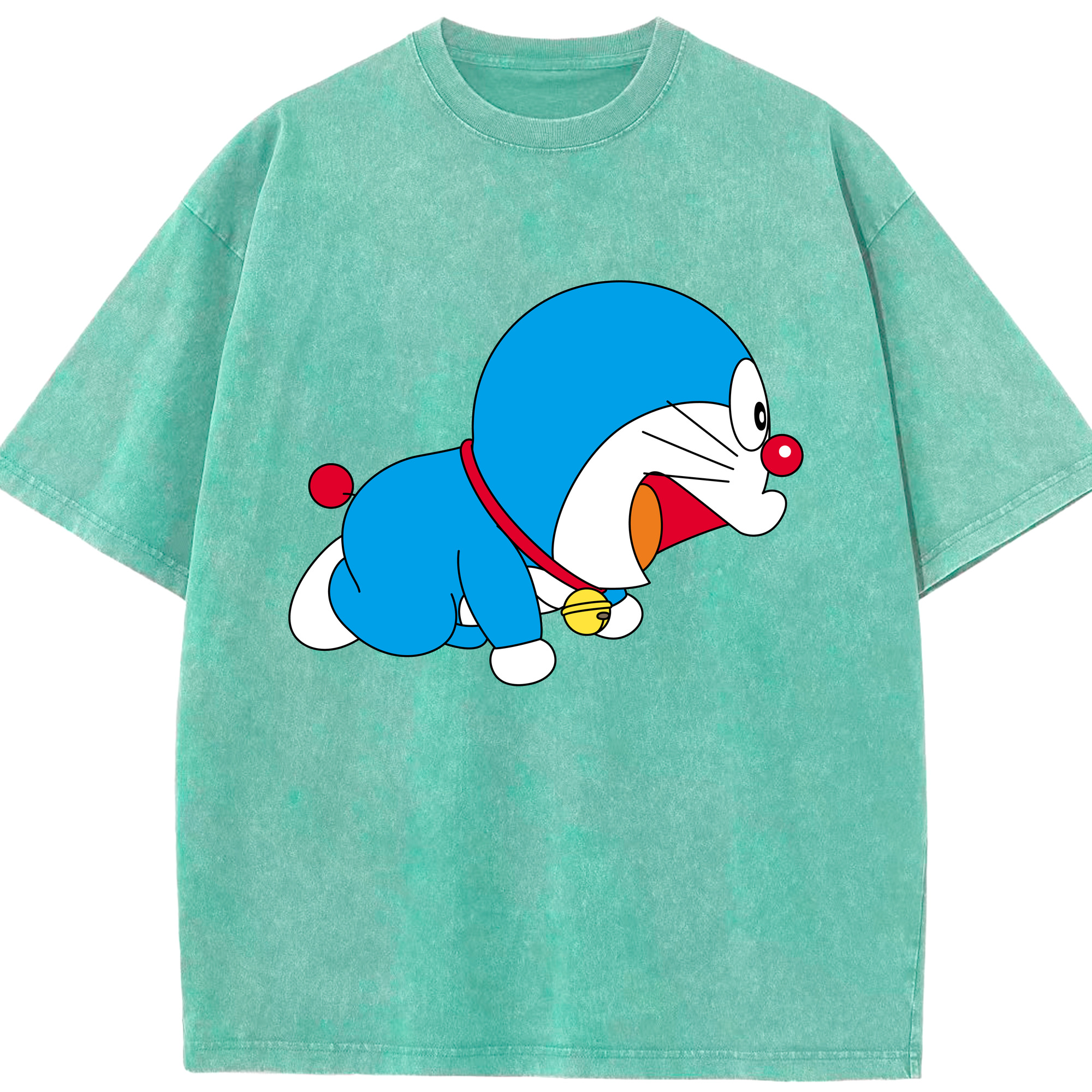 （画像用） ドラえもん Doraemon 綿100% ヴィンテージ風 半袖Tシャツ（フロントプリント）